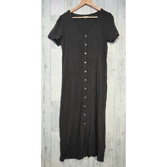 Z Supply Irene Linen Blend Midi Shirt Dress Sz. L - Picture 3 of 8